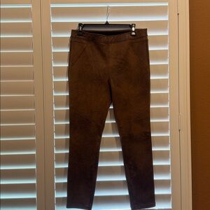 Free People ‘Never Let You Go’ Brown Textured Faux Suede Leggings Size 12